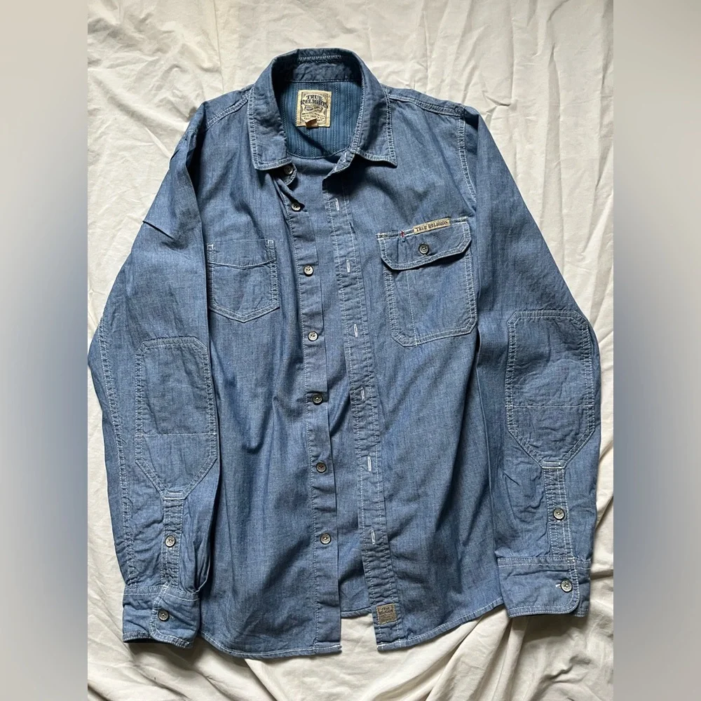 True‎ Religion Denim Shirt SZ M